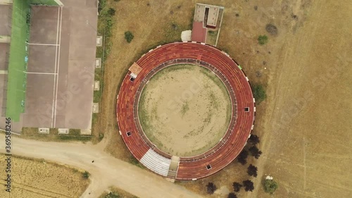 Bullring in Spain. Aerial Drone Footage