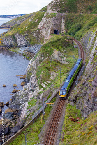 Train on Bray Coastline, Dublin