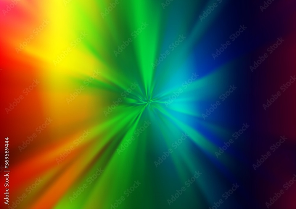 Obraz premium Light Multicolor, Rainbow vector blur pattern. Creative illustration in halftone style with gradient. Brand new style for your business design.