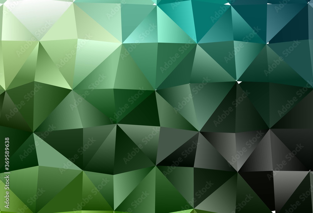 Dark Green vector abstract polygonal cover. Dark Green vector abstract polygonal cover.