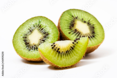 Kiwi fruit isolated on white background 