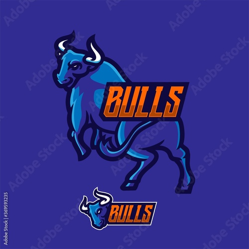 illustration vector graphic of buffalo perfect for e-sport team mascot and game streamer
