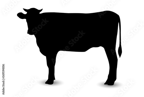 丑　年賀状　シルエット　アイコン
