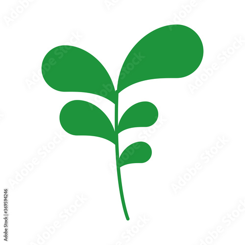 ecology plant nature isolated icon