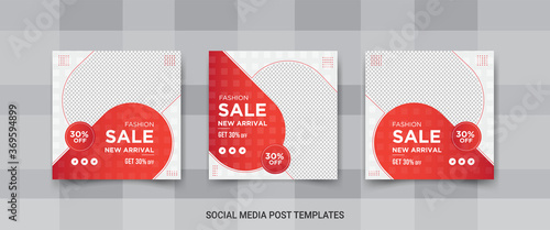 Fashion sale  new arrival social media square banner templates design for promotion 