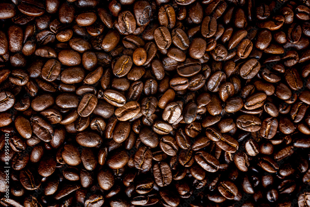 Naklejka premium Coffee bean wall