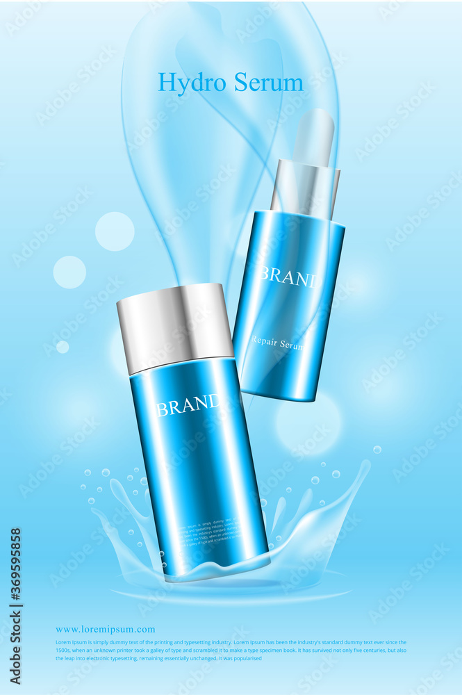 Beautiful shape cosmetic water product poster Beautiful shape cosmetic water product poster