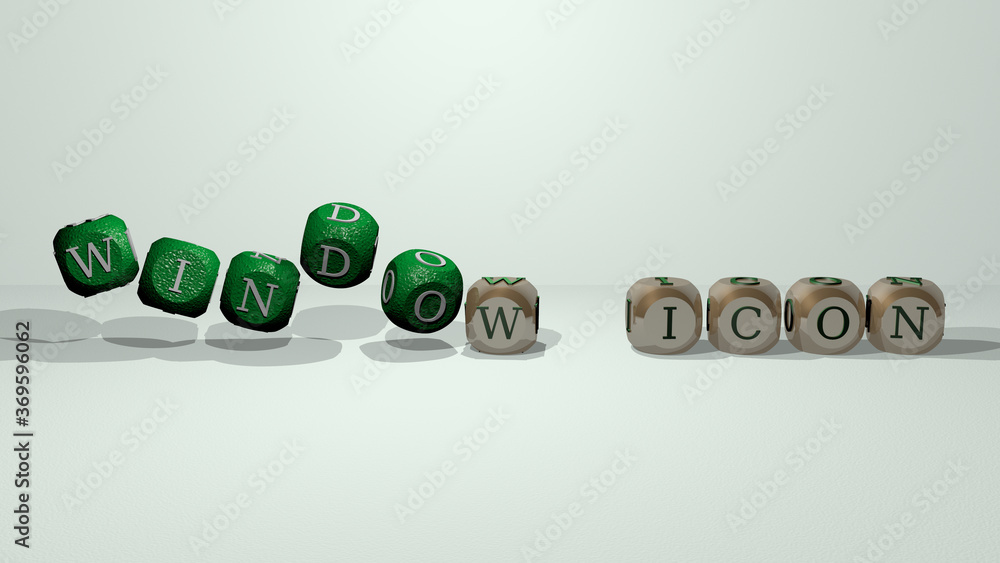 WINDOW ICON combined by dice letters and color crossing for the related meanings of the concept. background and architecture WINDOW ICON combined by dice letters and color crossing for the related meanings of the concept. background and architecture