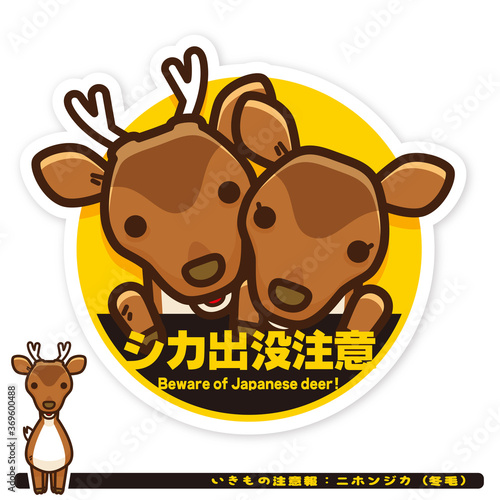いきもの注意報：ニホンジカ（冬毛）出没注意サイン