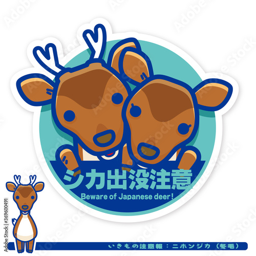 いきもの注意報：ニホンジカ（冬毛）出没注意サイン