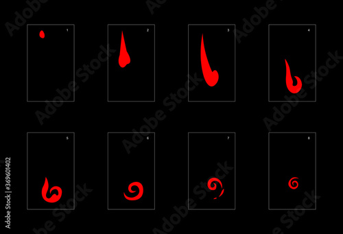Smoke effect. fire smoke animation sprite sheet. classic fire smoke effect animation for game or cartoon or animation. vector style fire animation effect 1670.