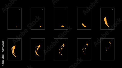 Smoke effect. dust smoke animation sprite sheet. classic dust smoke effect animation for game or cartoon or animation. vector style animation effect 1675.