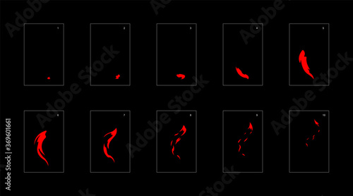 Smoke effect. fire smoke animation sprite sheet. classic fire smoke effect animation for game or cartoon or animation. vector style fire animation effect 1676.