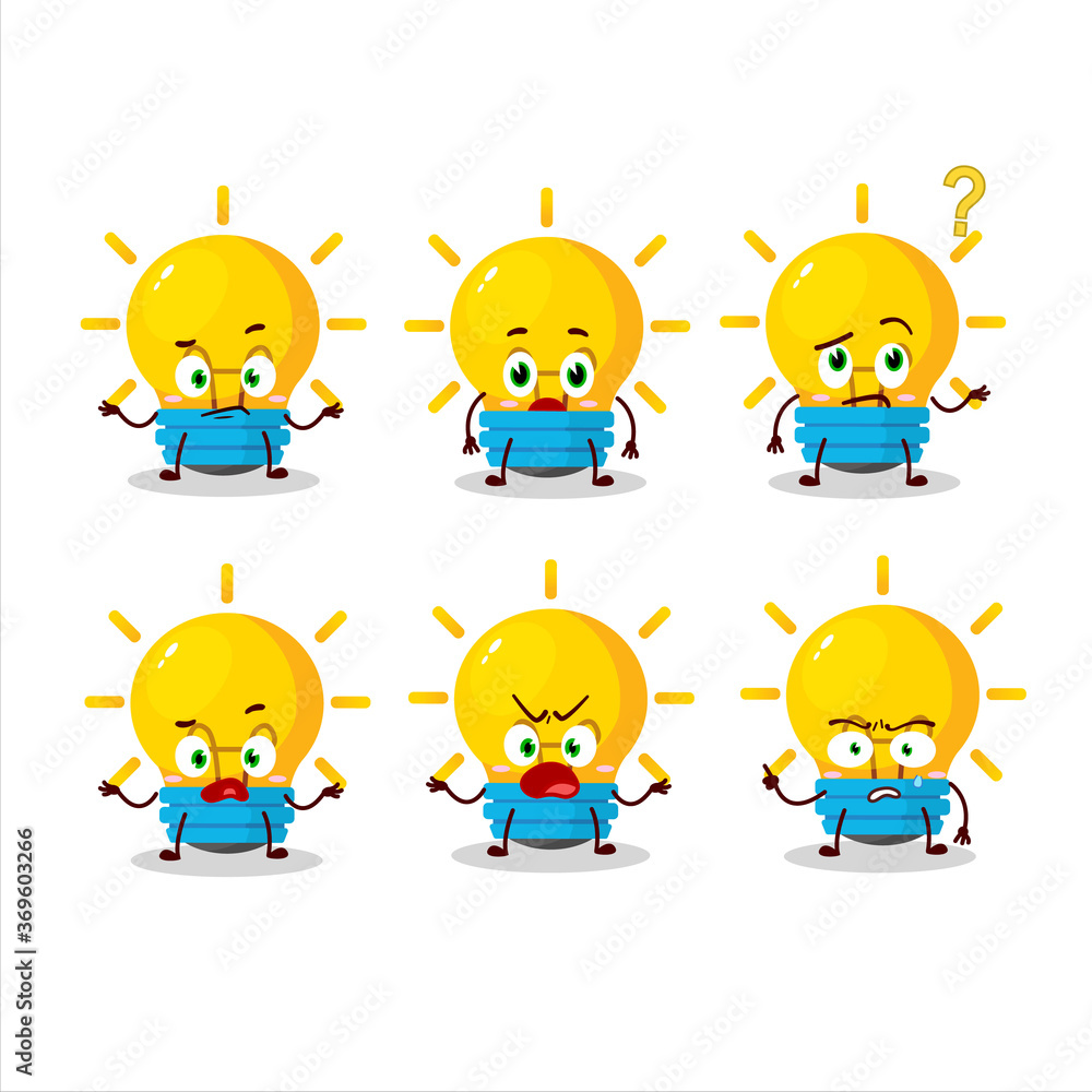Cartoon character of lamp ideas with what expression Cartoon character of lamp ideas with what expression