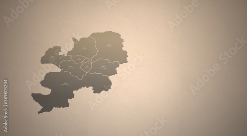 Canvas Print daegu map
