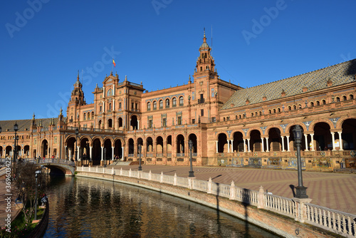 Obraz na płótnie Plaza de Espana in Seville, Spain w salonie
