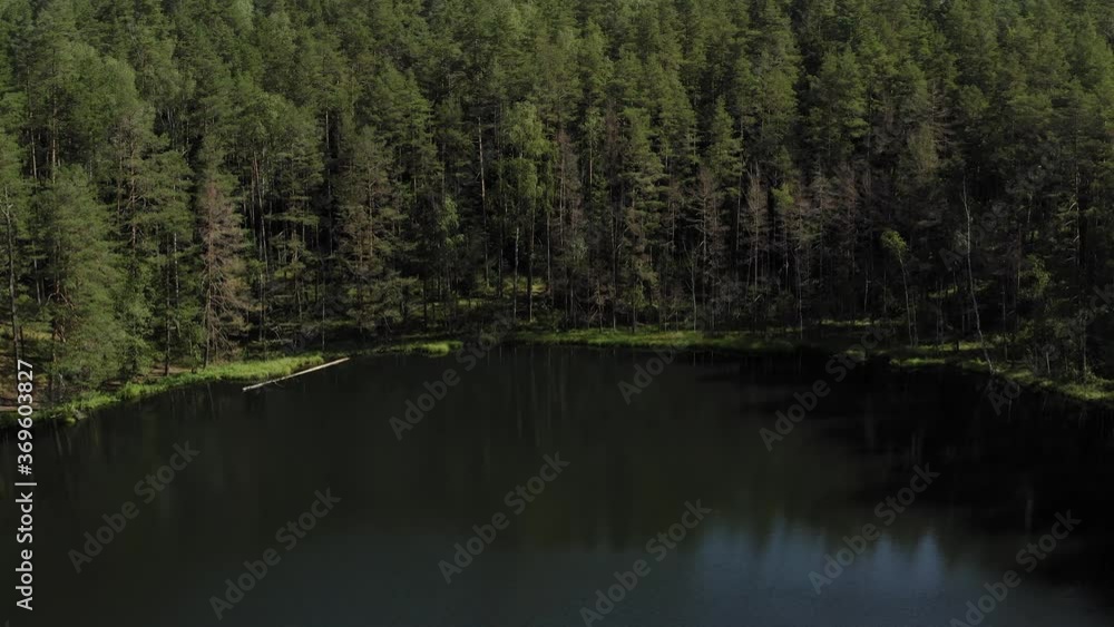 Panning left on legendary and scary Certoka lake and forest Panning left on legendary and scary Certoka lake and forest