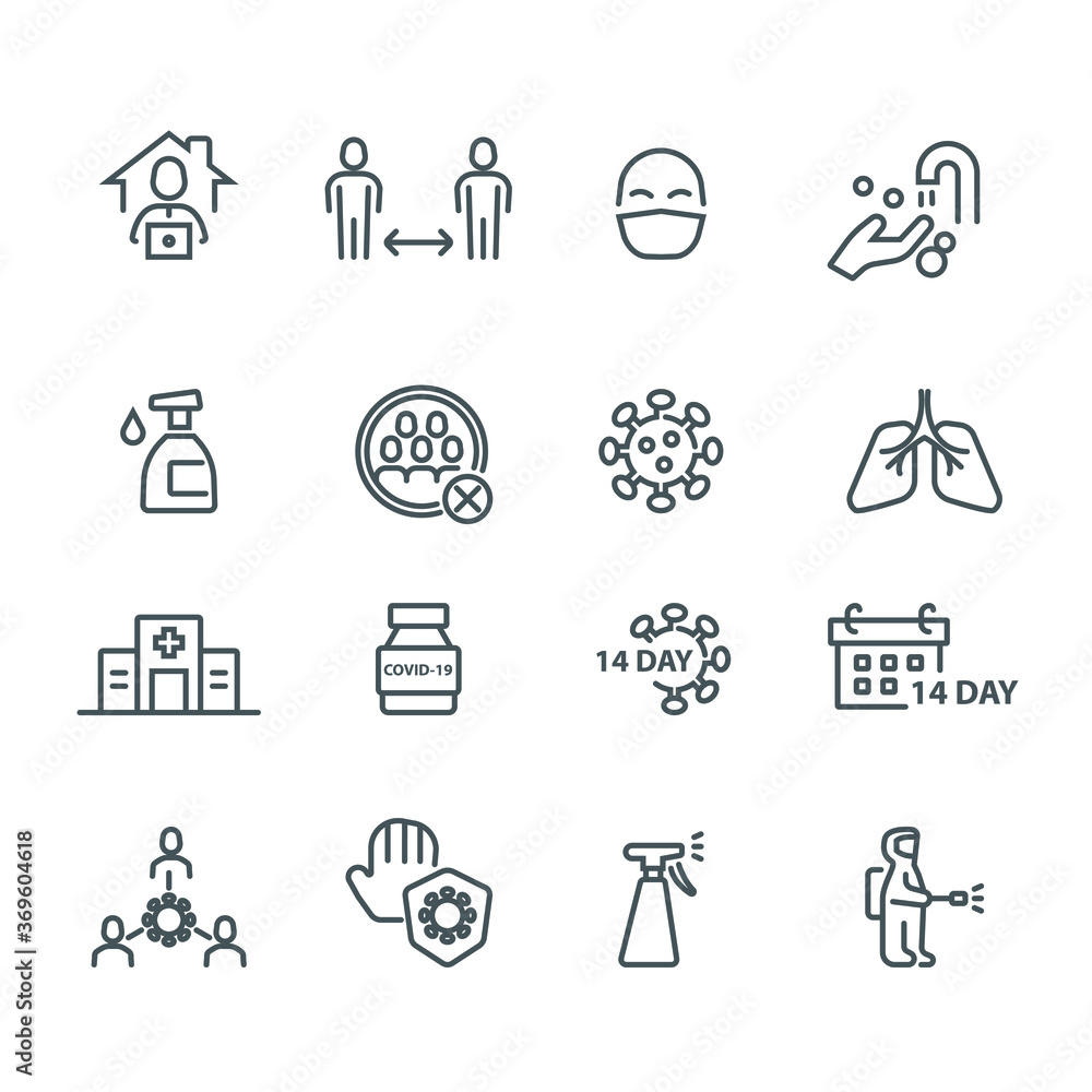 Coronavirus Icons set,Vector Coronavirus Icons set,Vector