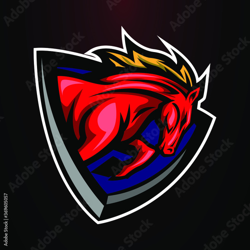 Wallpaper Mural Mascot mustang horse head logo concept Torontodigital.ca