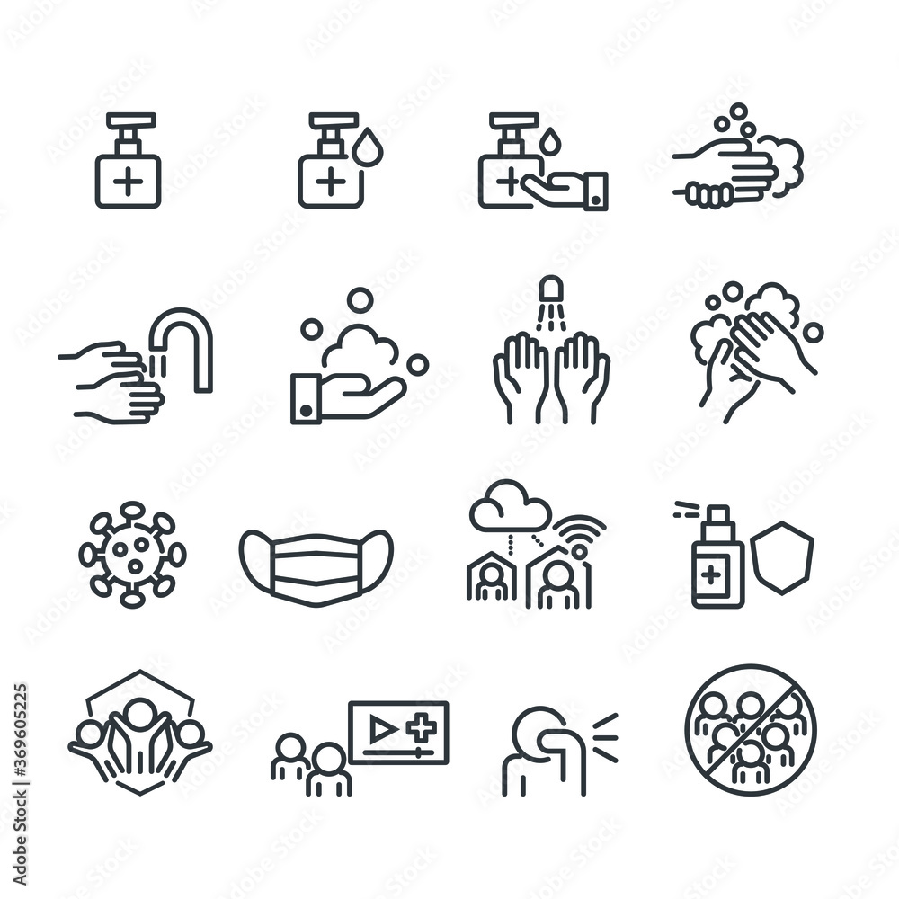 Protect and Covid-19 Icons set,Vector Protect and Covid-19 Icons set,Vector