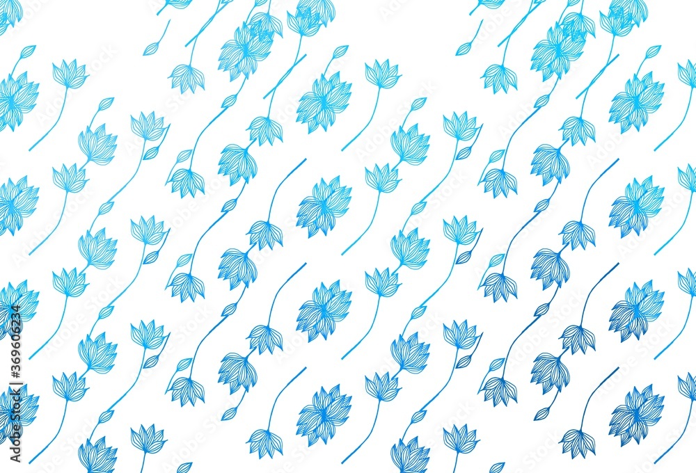 Light BLUE vector doodle cover.