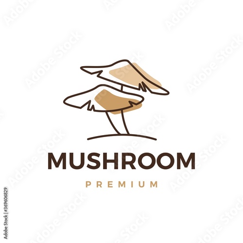 mushroom logo vector icon illustration
