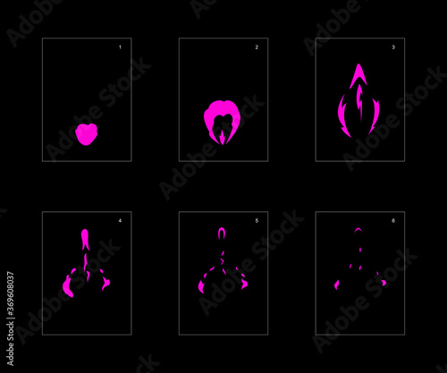 Smoke effect. poison smoke animation sprite sheet. classic poison smoke effect animation for game or cartoon or animation. vector style poison animation effect 1684.