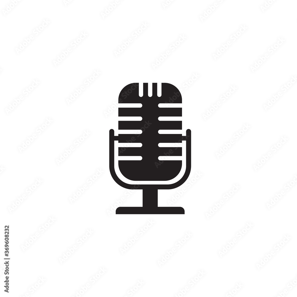 Microphone icon logo vector template Microphone icon logo vector template