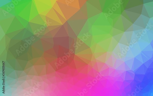 Light Multicolor, Rainbow vector triangle mosaic texture. A completely new color illustration in a vague style. Elegant pattern for a brand book.