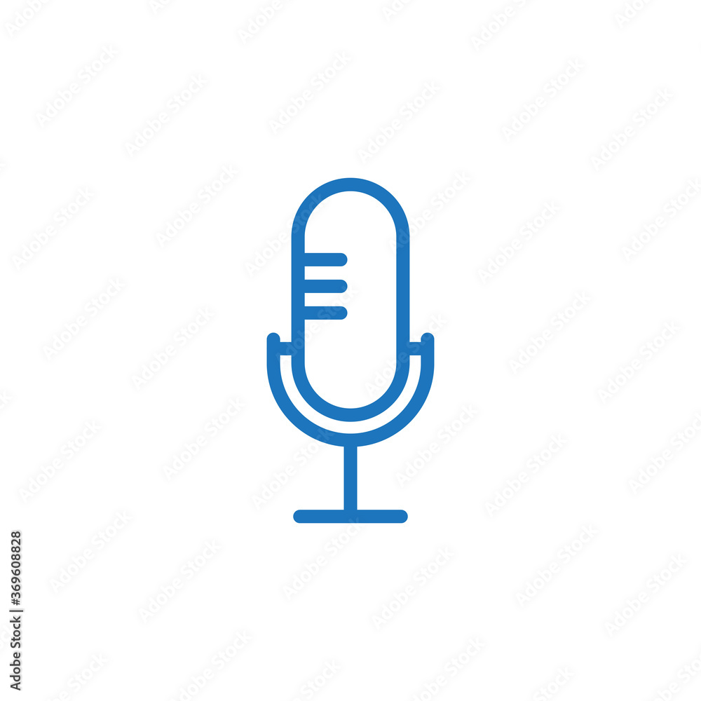 Microphone icon logo vector template Microphone icon logo vector template