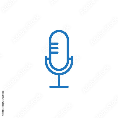 Microphone icon logo vector template