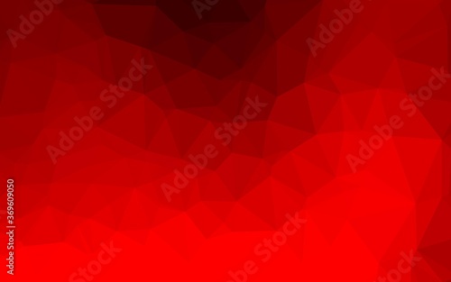 Light Red vector shining triangular pattern. Glitter abstract illustration with an elegant design. New texture for your design.