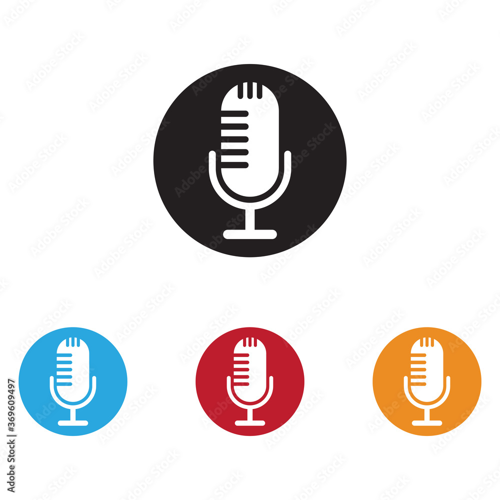 Microphone icon logo vector template Microphone icon logo vector template