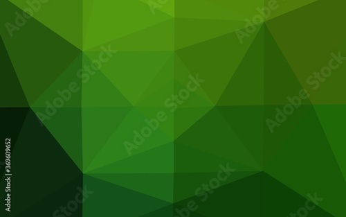 Light Green vector triangle mosaic cover. A sample with polygonal shapes. Triangular pattern for your business design.