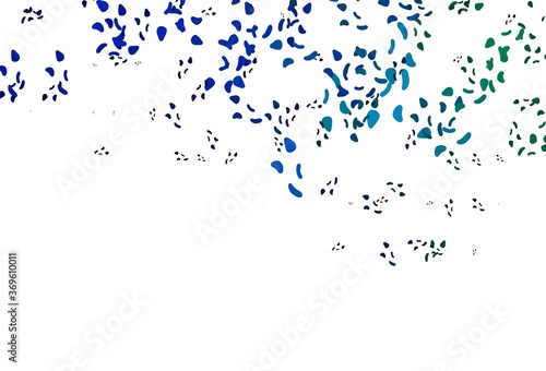 Light Blue, Green vector background with abstract forms.