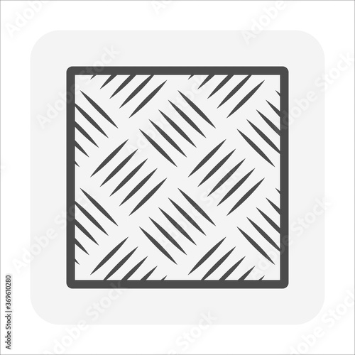 Steel floor or checker plate vector icon design.
