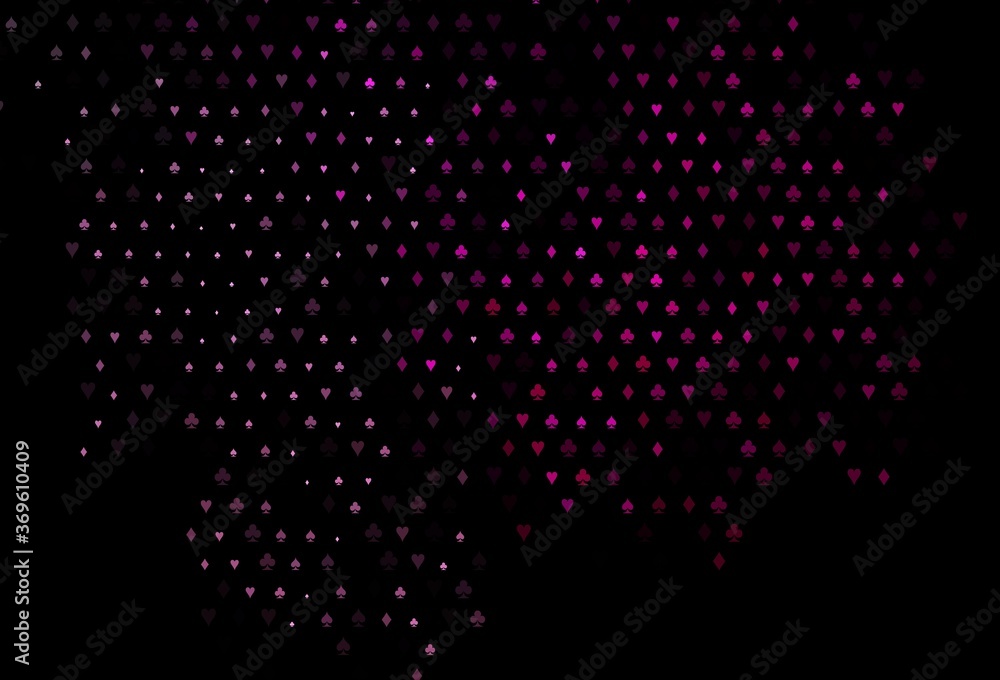 Dark Pink vector template with poker symbols. Dark Pink vector template with poker symbols.