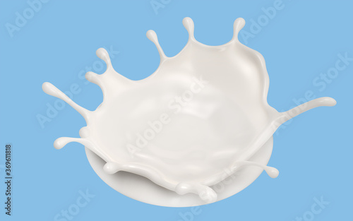 Milk splashes isolated on background