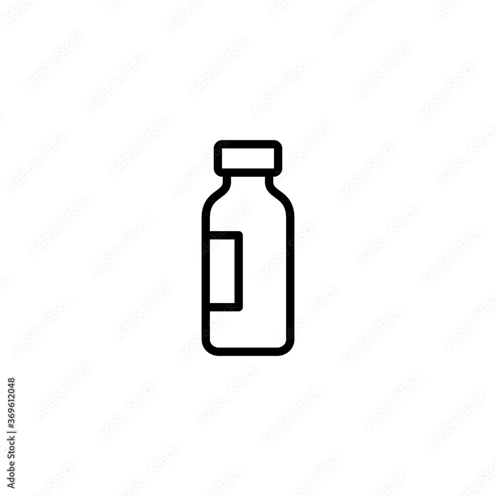 Milk icon in black line style icon, style isolated on white background Milk icon in black line style icon, style isolated on white background