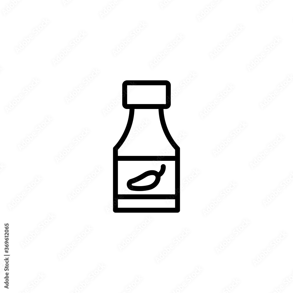 Sauce icon in black line style icon, style isolated on white background Sauce icon in black line style icon, style isolated on white background