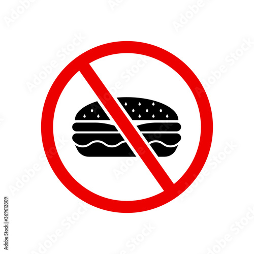 No food allowed sign. Vector