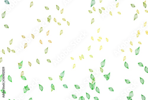 Light Green, Yellow vector hand painted background.