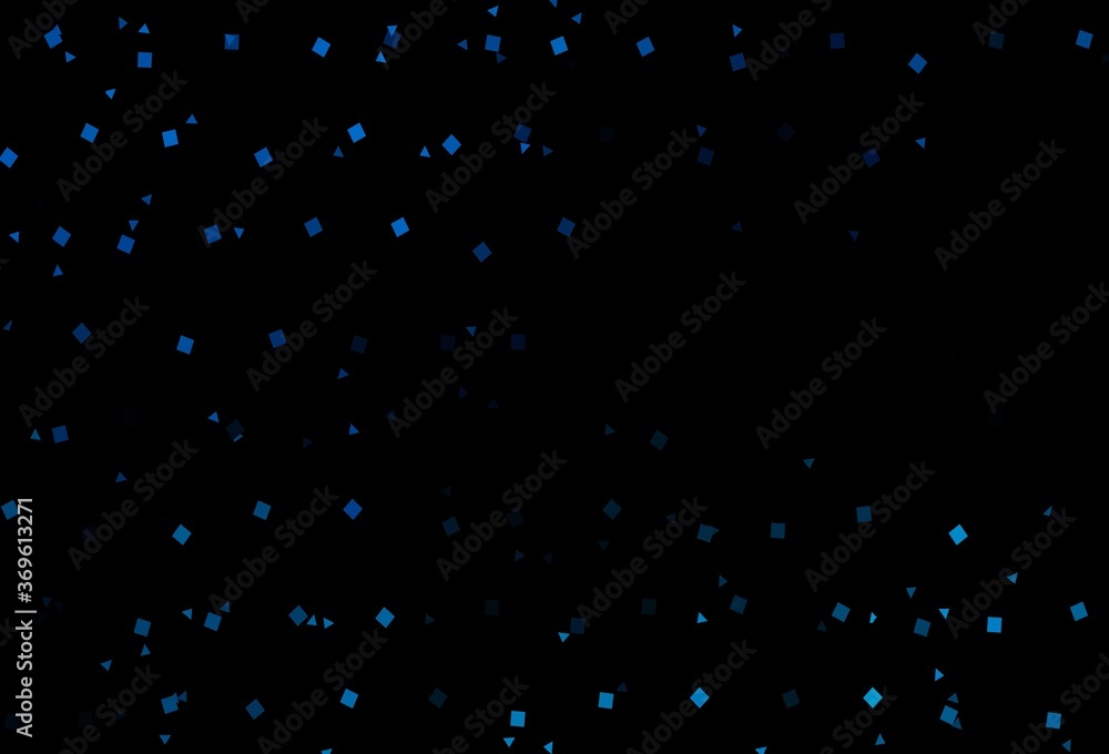 Dark BLUE vector backdrop with lines, circles, rhombus.