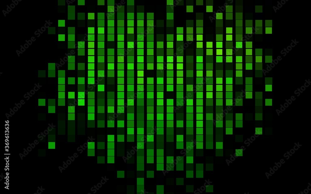 Dark Green vector backdrop with rectangles, squares. Glitter abstract illustration with rectangular shapes. Pattern for commercials.