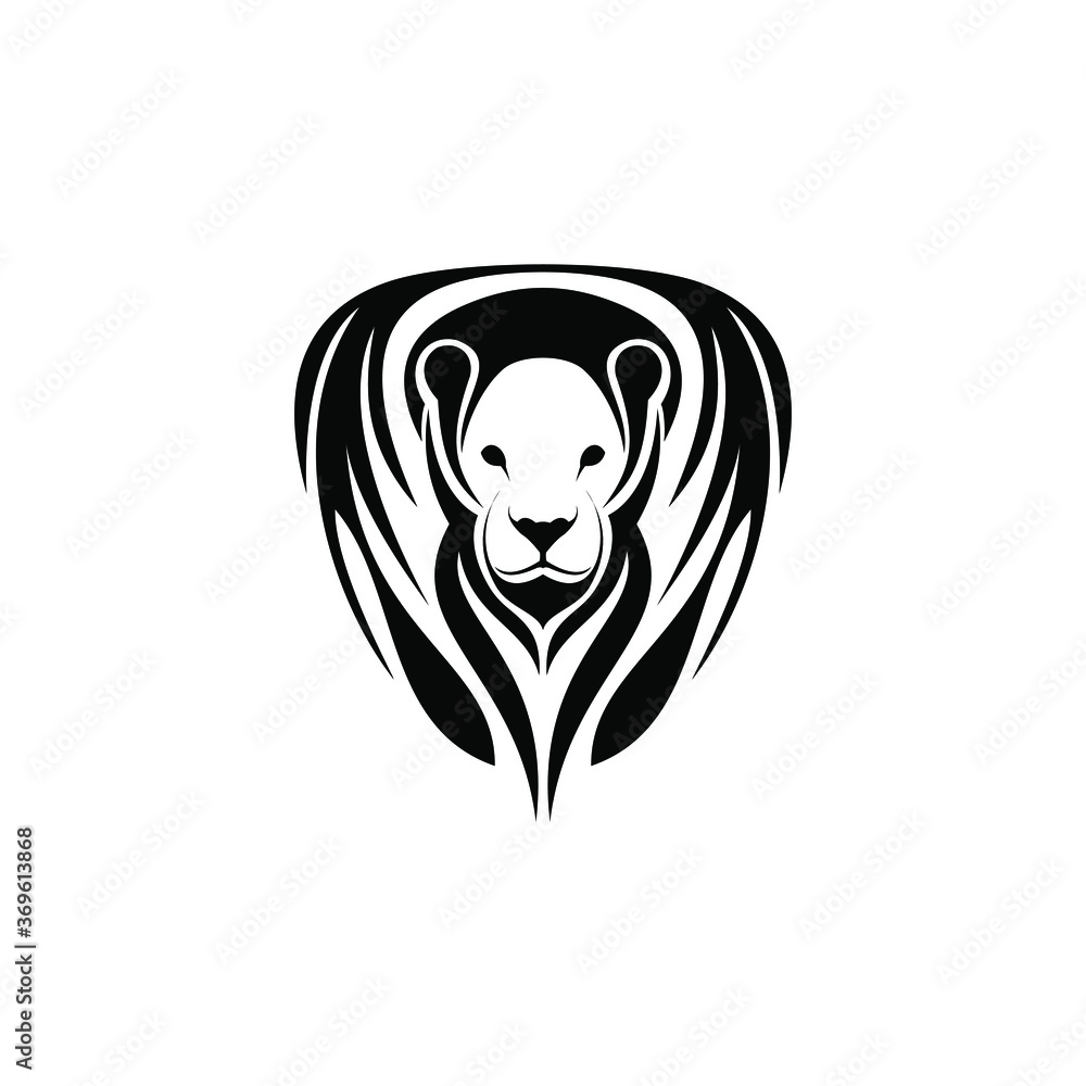 Naklejka premium vector image of a lion head