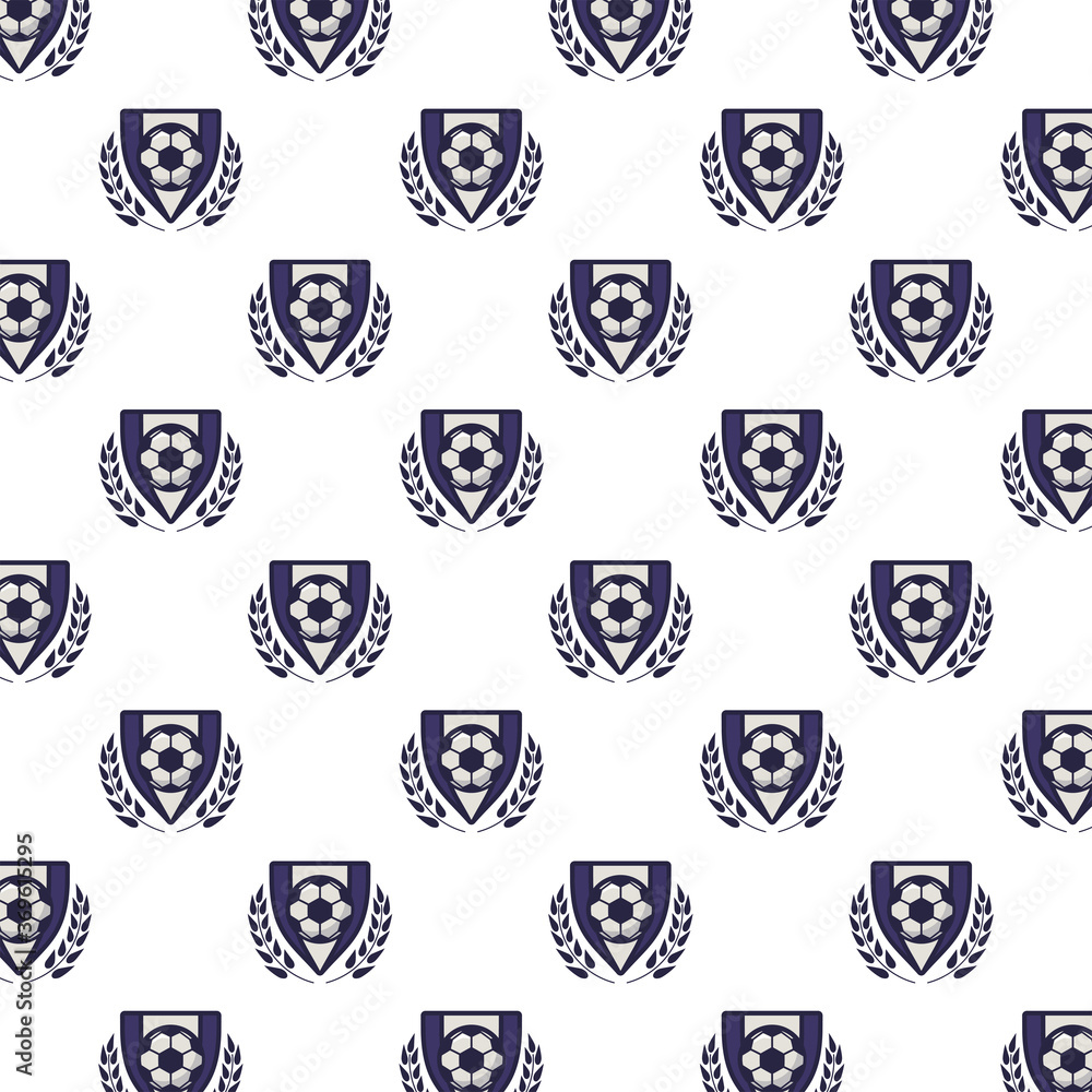 shields with soccer sport balloons pattern shields with soccer sport balloons pattern