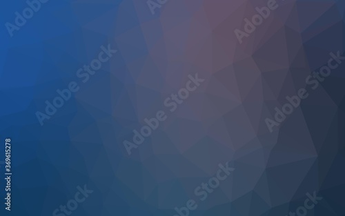 Dark BLUE vector abstract mosaic background. Geometric illustration in Origami style with gradient. Completely new design for your business.