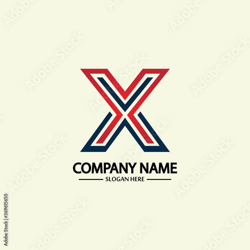 Free Download X Letter Logo Template vector icon - GFXLoad