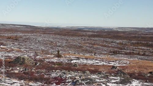 Scenery of the land as per the Radar Mountain in Kuujjuaq, Nunavik photo