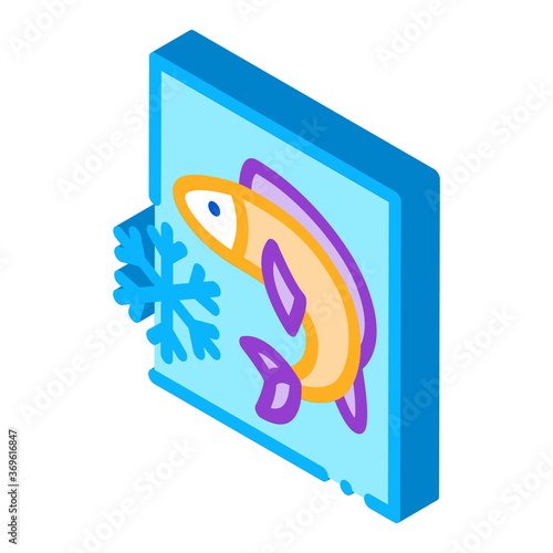 Free Download frozen fish icon vector. isometric frozen fish sign. color isolated symbol illustration - GFXLoad